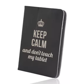   Univerzális 9-11 colos tablet könyvtok, mappa tok, Keep calm mintás