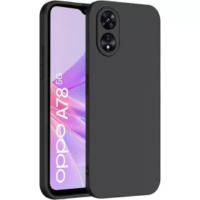   Oppo A78 5G / A58 5G szilikon tok, hátlaptok, telefon tok, matt, fekete
