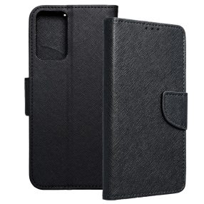   Xiaomi Redmi Note 12s 4G könyvtok, fliptok, telefon tok, szilikon keretes, bankkártyatartós, mágneszáras, fekete, Fancy