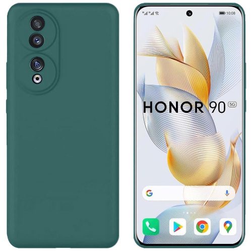 Honor 90 5G szilikon tok, telefon tok, hátlaptok, matt, zöld