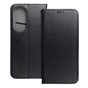   Honor 90 5G könyvtok, fliptok, telefon tok, mágneszáras, bankkártyatartós, fekete, Smart Magnetic