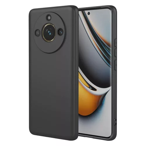 Realme 11 Pro 5G / Realme 11 Pro Plus 5G szilikon tok, hátlaptok, telefon tok, matt, fekete