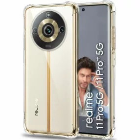   Realme 11 Pro 5G / Realme 11 Pro Plus 5G szilikon tok, hátlaptok, telefon tok, erősített sarkokkal, átlátszó, Anti Shock, 1.5mm