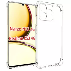   Realme C53 szilikon tok, hátlaptok, telefon tok, erősített sarkokkal, átlátszó, Anti Shock, 1.5mm