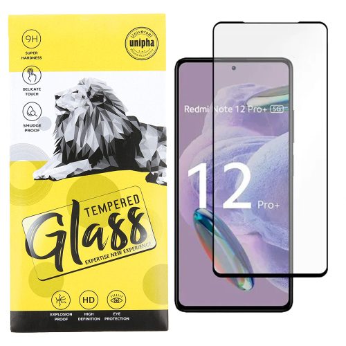 Xiaomi Redmi Note 12 Pro 5G / Note 12 Pro Plus 5G (Pro+ 5G) üvegfólia, tempered glass, előlapi, 9D, edzett, hajlított, fekete kerettel