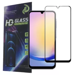   Samsung Galaxy A25 5G / A24 4G üvegfólia, tempered glass, előlapi, 9D, edzett, hajlított, fekete kerettel