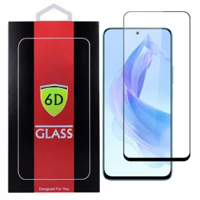  Honor 90 Lite 5G üvegfólia, tempered glass, előlapi, 6D, edzett, hajlított, fekete kerettel