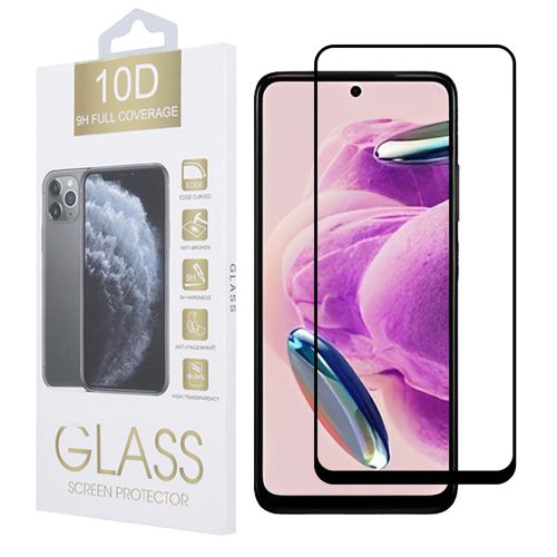 Xiaomi Redmi Note 12s 4G üvegfólia, tempered glass, előlapi, 10D, edzett, hajlított, fekete kerettel