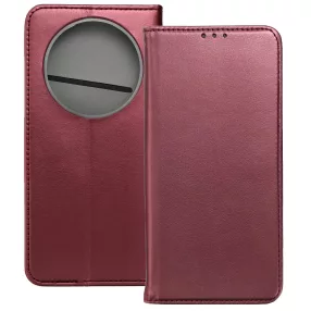   Realme 11 Pro 5G / Realme 11 Pro Plus 5G könyvtok, fliptok, telefon tok, mágneszáras, bankkártyatartós, bordó, Smart Magnetic