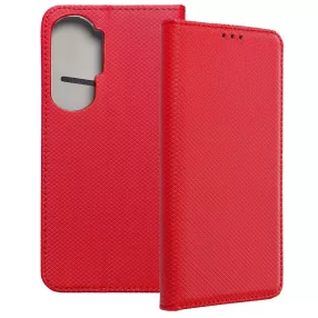   Honor 90 Lite 5G könyvtok, fliptok, telefon tok, mágneszáras, bankkártyatartós, piros