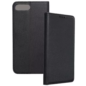  iPhone 7 Plus / 8 Plus könyvtok, fliptok, telefon tok, mágneszáras, bankkártyatartós, fekete