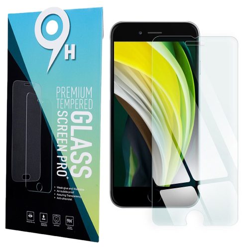 iPhone 7 / 8 / SE 2020 / SE 2022 üvegfólia, tempered glass, előlapi, edzett, 9H, 0,3mm