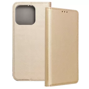   Xiaomi Redmi 12 4G / 5G könyvtok, fliptok, telefon tok, mágneszáras, bankkártyatartós, arany