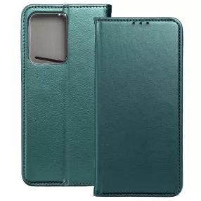   Xiaomi Redmi 12 4G / 5G könyvtok, fliptok, telefon tok, mágneszáras, bankkártyatartós, zöld, Smart Magnetic
