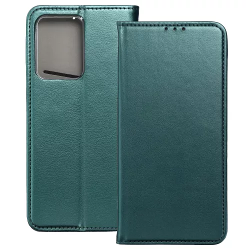 Xiaomi Redmi 12 4G / 5G könyvtok, fliptok, telefon tok, mágneszáras, bankkártyatartós, zöld, Smart Magnetic