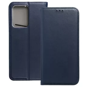   Xiaomi Redmi 12 4G / 5G könyvtok, fliptok, telefon tok, mágneszáras, bankkártyatartós, sötétkék, Smart Magnetic