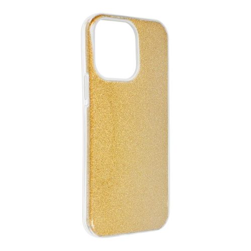 iPhone 15 Pro szilikon tok, hátlaptok, telefon tok, csillámos, arany, Glitter