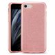 iPhone 7 / 8 / SE 2020 / SE 2022 szilikon tok, hátlaptok, telefon tok, csillámos, rózsaszín, Glitter
