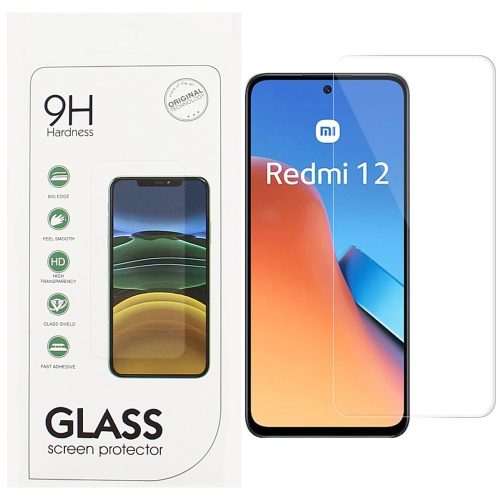 Xiaomi Redmi 12 4G / 5G / Redmi 13 4G / 5G / Poco M6 4G üvegfólia, tempered glass, előlapi, edzett, 9H, 0.3mm