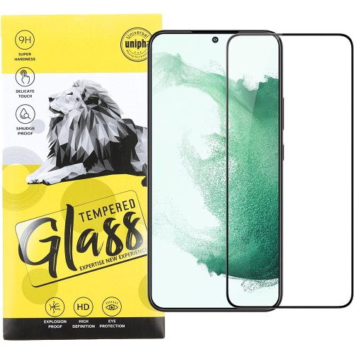 Samsung Galaxy S23 FE 5G üvegfólia, tempered glass, előlapi, 9D, edzett, hajlított, fekete kerettel