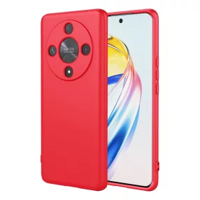   Honor Magic6 Lite 5G szilikon tok, hátlaptok, telefon tok, velúr belsővel, matt, piros, Silicon