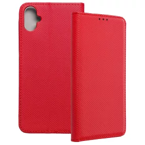   Samsung Galaxy A05 könyvtok, fliptok, telefon tok, mágneszáras, bankkártyatartós, piros