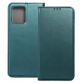   Motorola Moto G54 5G / G54 5G Power Edition könyvtok, fliptok, telefon tok, mágneszáras, bankkártyatartós, zöld, Smart Magnetic