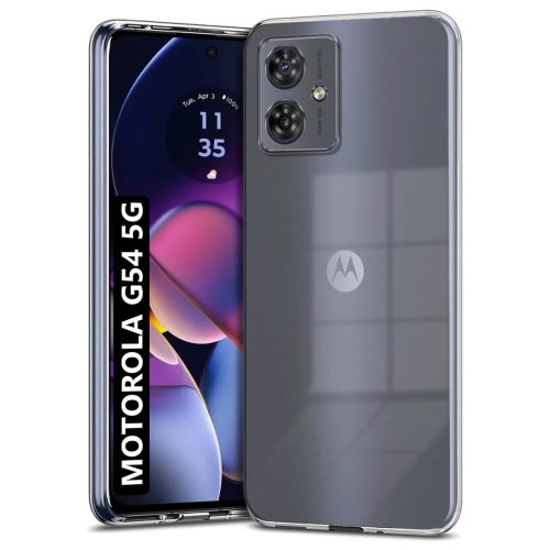 Motorola Moto G54 5G szilikon tok, hátlaptok, telefon tok, vastag, átlátszó, kamera védelemmel, 2mm