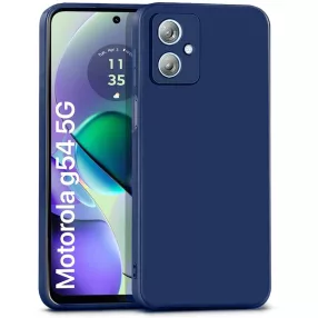   Motorola Moto G54 5G / G54 5G Power Edition szilikon tok, hátlaptok, telefon tok, matt, sötétkék