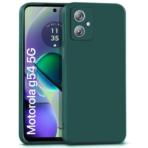 Motorola Moto G54 5G szilikon tok, hátlaptok, telefon tok, matt, zöld