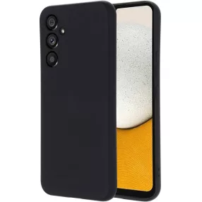   Samsung Galaxy A15 4G / A15 5G szilikon tok, hátlaptok, telefon tok, velúr belsővel, matt, fekete, Silicon