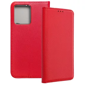   Motorola Moto G84 5G könyvtok, fliptok, telefon tok, mágneszáras, bankkártyatartós, piros