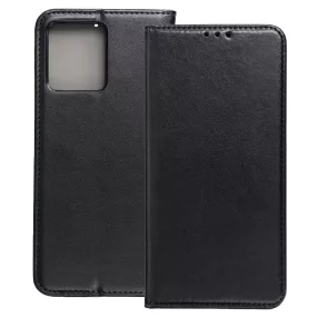   Motorola Moto G84 5G könyvtok, fliptok, telefon tok, mágneszáras, bankkártyatartós, fekete, Smart Magnetic