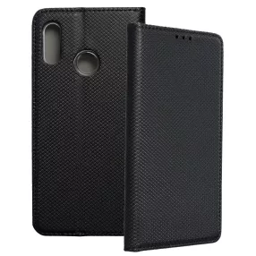   Huawei P20 Lite könyvtok, fliptok, telefon tok, mágneszáras, bankkártyatartós, fekete