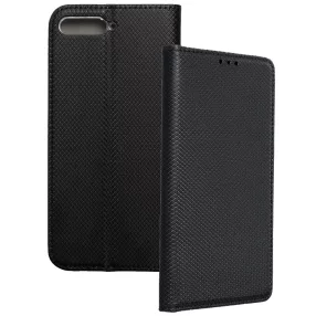   Huawei Y6 2018 könyvtok, fliptok, telefon tok, mágneszáras, bankkártyatartós, fekete