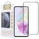 Samsung Galaxy A35 5G / A55 5G üvegfólia, tempered glass, előlapi, 10D, edzett, hajlított, fekete kerettel