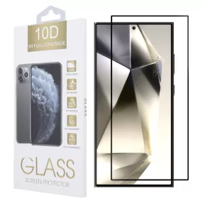   Samsung Galaxy S24 Ultra 5G üvegfólia, tempered glass, előlapi, 10D, edzett, hajlított, fekete kerettel