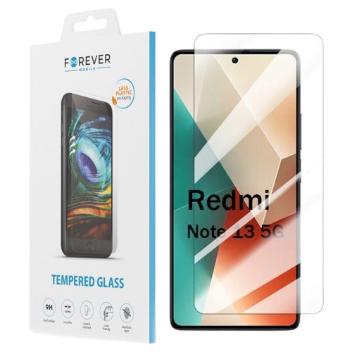 Xiaomi Redmi Note 13 4G / 5G / Poco X6 5G üvegfólia, tempered glass, előlapi, edzett, 9H, 0.3mm, Forever