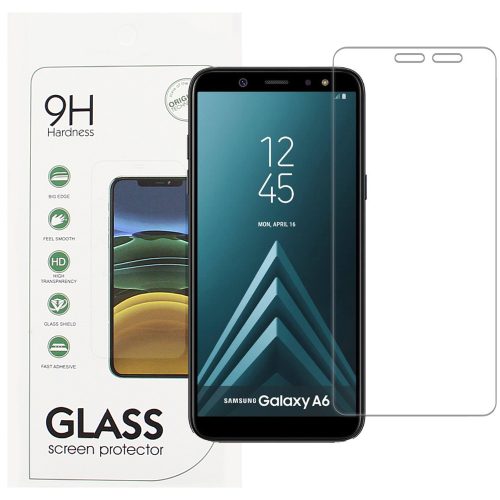 Samsung Galaxy A6 2018 üvegfólia, tempered glass, előlapi, edzett, 9H, 0.3mm