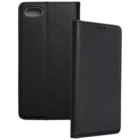   Huawei Y5 2018 / Honor 7S könyvtok, fliptok, telefon tok, mágneszáras, bankkártyatartós, fekete