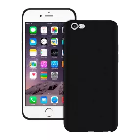   iPhone 6 / 6S szilikon tok, hátlaptok, telefon tok, matt, fekete