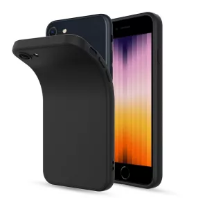   iPhone 7 / 8 / SE 2020 / SE 2022 szilikon tok, hátlaptok, telefon tok, matt, fekete