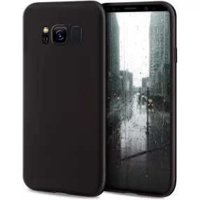   Samsung Galaxy S8 szilikon tok, hátlaptok, telefon tok, matt, fekete