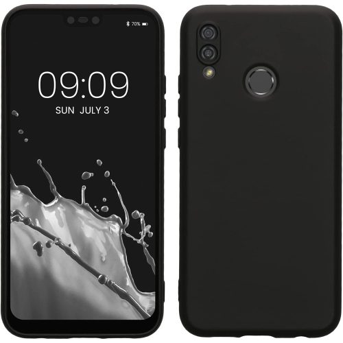 Huawei P20 Lite szilikon tok, hátlaptok, telefon tok, matt, fekete