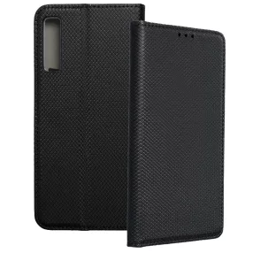   Samsung Galaxy A7 2018 könyvtok, fliptok, telefon tok, mágneszáras, bankkártyatartós, fekete