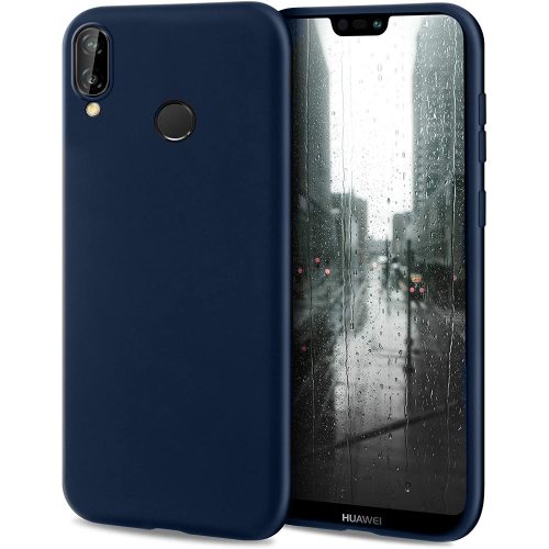 Huawei P20 Lite szilikon tok, hátlaptok, telefon tok, matt, kék