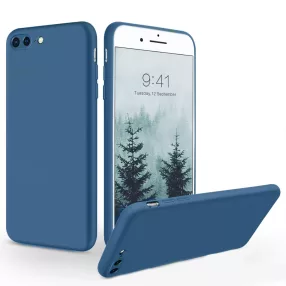   iPhone 7 Plus / 8 Plus szilikon tok, hátlaptok, telefon tok, matt, kék