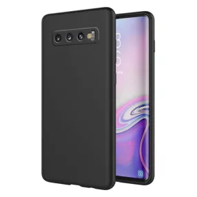   Samsung Galaxy S10 Plus szilikon tok, hátlaptok, telefon tok, matt, fekete