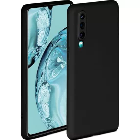   Huawei P30 szilikon tok, hátlaptok, telefon tok, matt, fekete