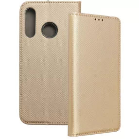   Huawei P30 Lite könyvtok, fliptok, telefon tok, mágneszáras, bankkártyatartós, arany